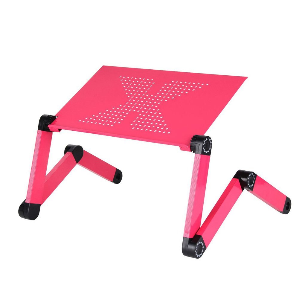 Adjustable Aluminum Laptop Desk Table Ergonomic TV Bed Lapdesk Tray PC Notebook Table Desk Stand With Cooling Fan Mouse Pad: TYP 5