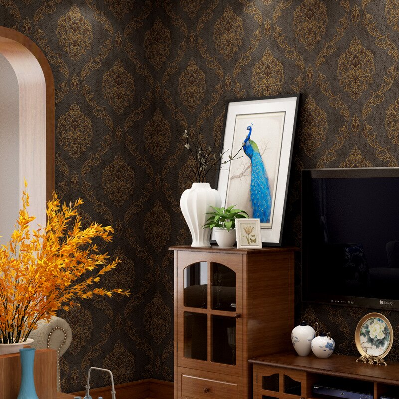 100X53Cm Europese Stijl Bloemen Gedrukt Vliesbehang Diy Restaurant Thuis Bedroon Tv Achtergrond Wanddecoratie