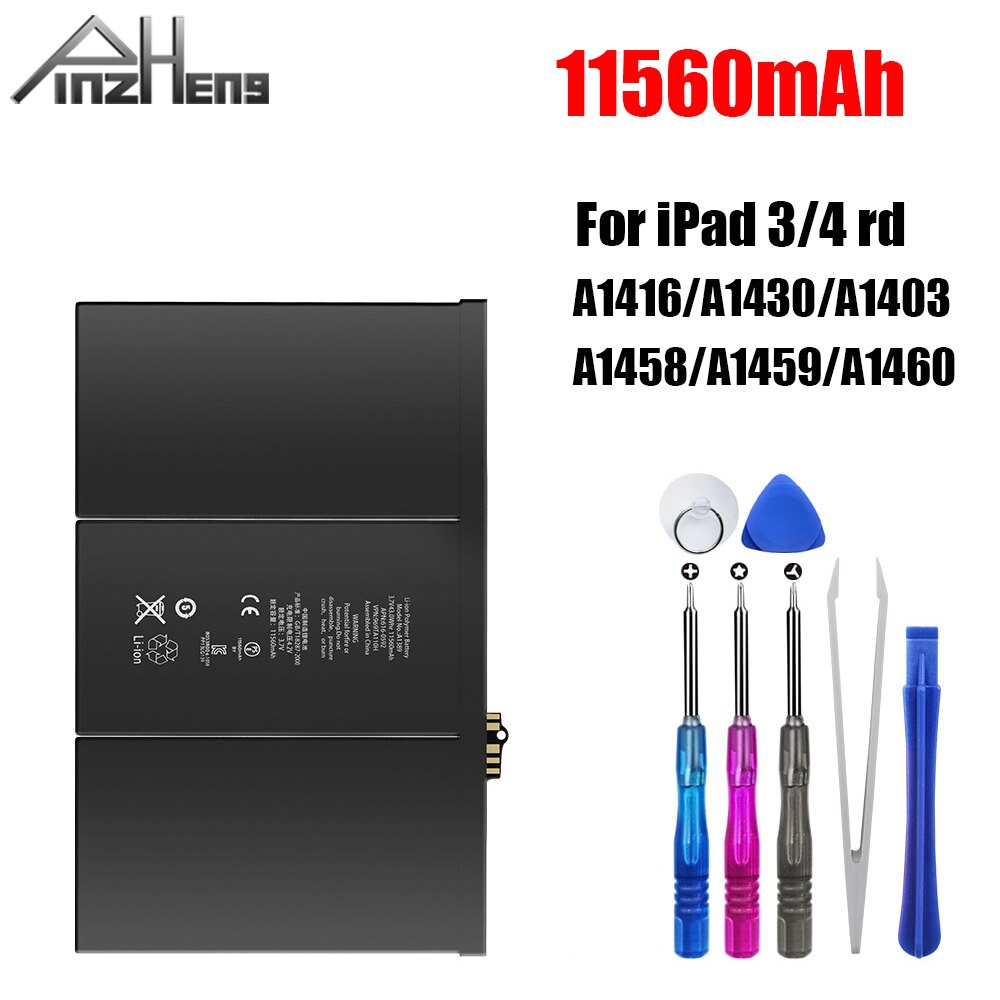 PINZHENG 11560mAh baterii tabletu dla jabłko iPad 3 4 wymiana Bateria A1403 A1416 A1430 A1433 A1459 A1460 A1389 baterii