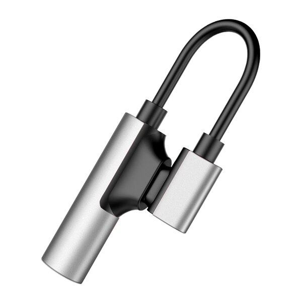 ! ACCEZZ Voor Apple 3.5mm Koptelefoon Adapter Voor iphone X 8 7 Plus XS MAX XR Luisteren Opladen Jack Connector AUX Splitter Kabel: Zilver