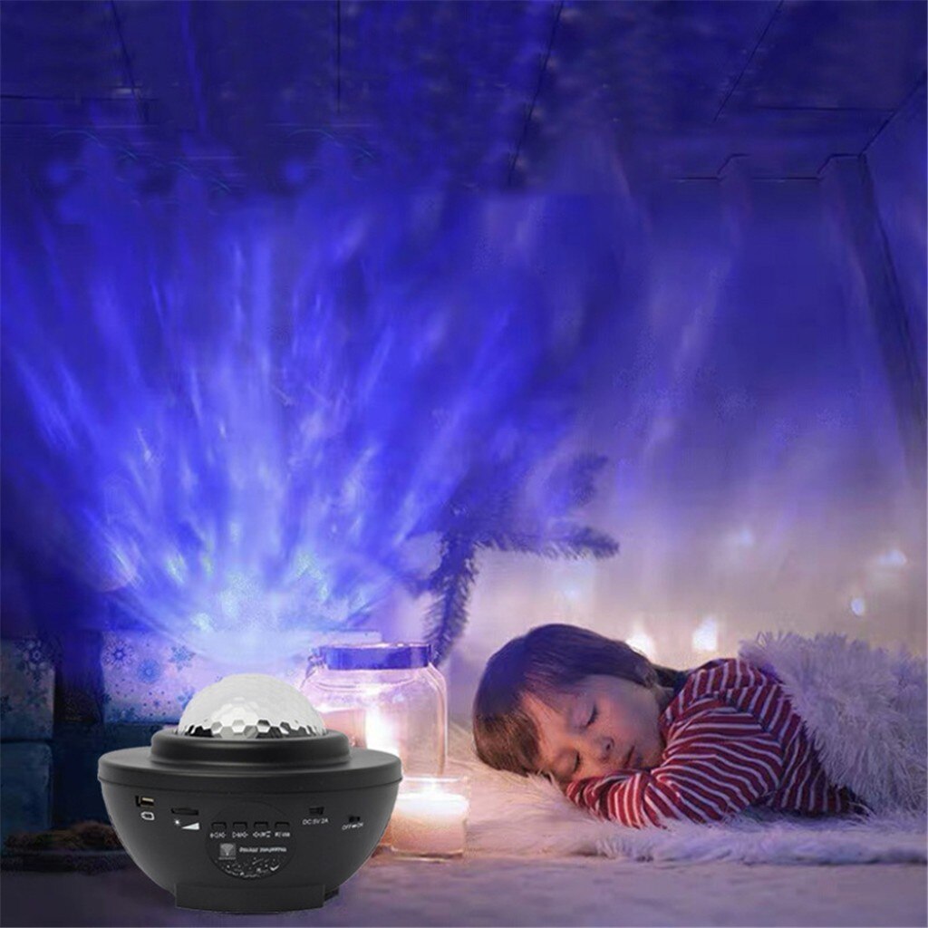 LED Projector Starry sky LED Night Light Music Player Remote Star Rotating Night Light Luminaria For kid Bedroom Lamp Home Decor