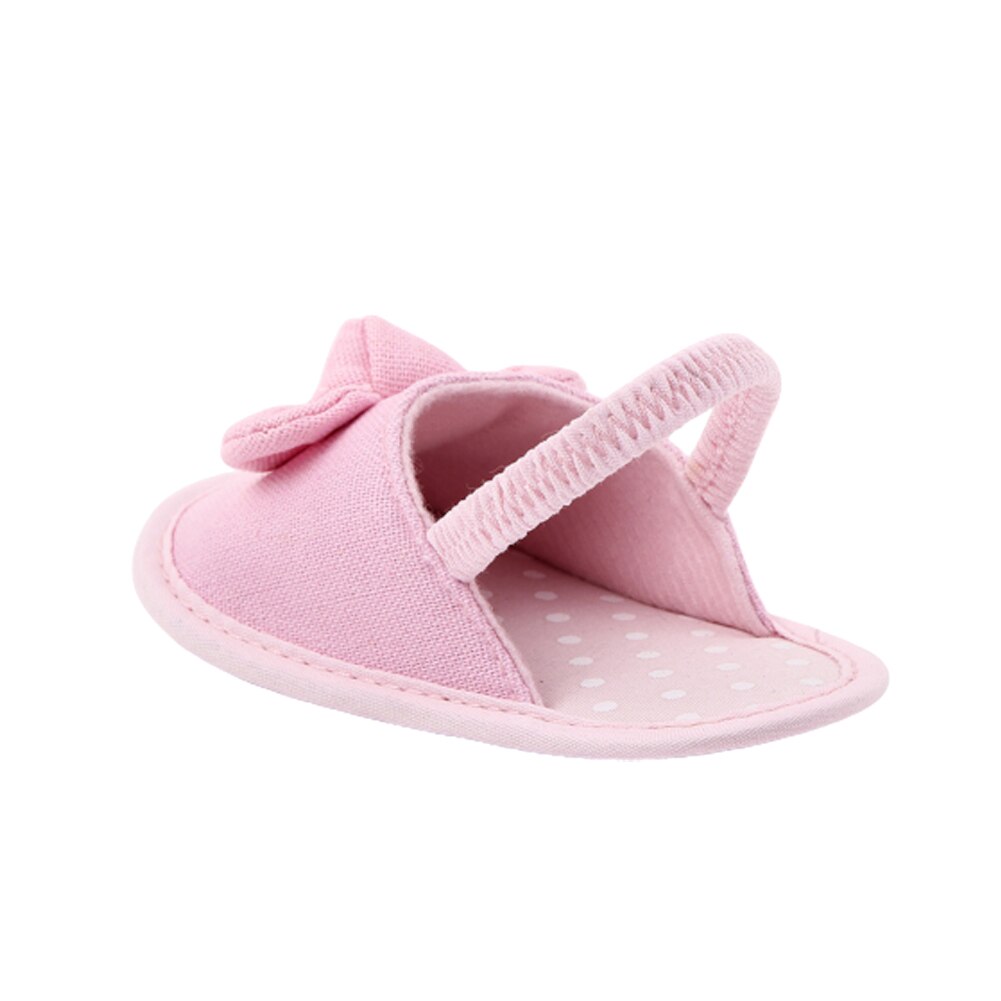 Prewalker do bebê, cor sólida anti-deslizamento sandálias sapatos de bebê para meninas meninos, branco/rosa/azul denim