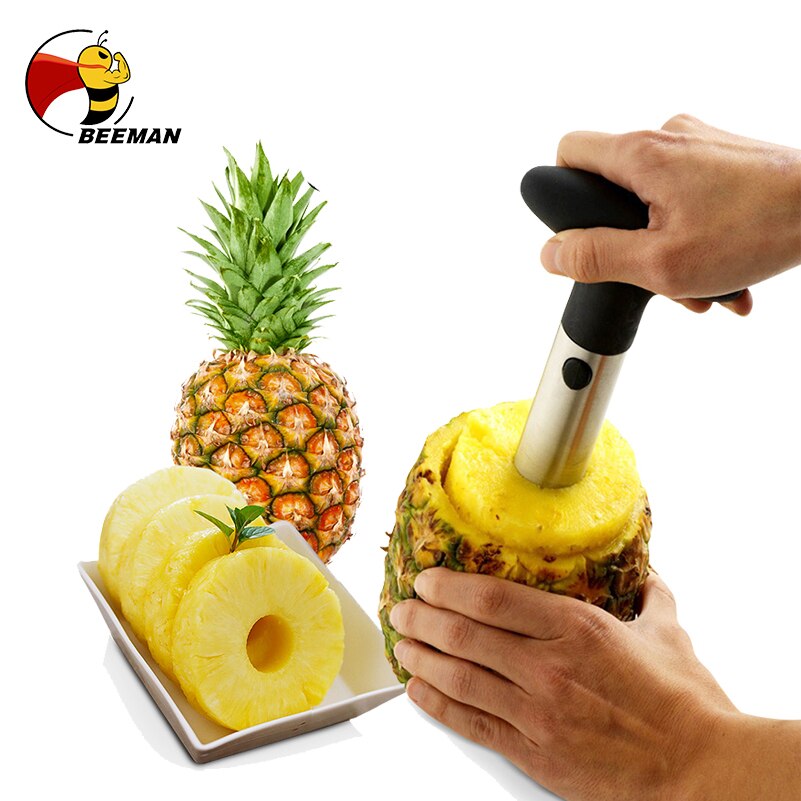 Beeman Ananas Slicer Rvs Ananas Corer Peeler Cutter Fruit Snoeier Snijgereedschap Huis Keuken Accessoires