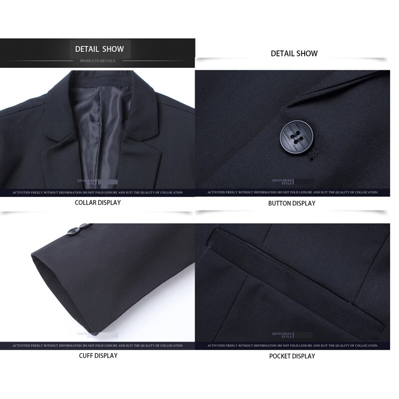 Ruskea kevät syksy rento miesten bleiseri mallit slim fit bleiserit yksi nappi helppohoitoinen pitkähihaiset bleiserit miesten puvut plus koko 5xl