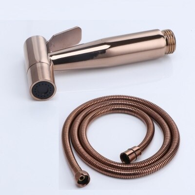 MTTUZK single cold rose gold bidet spray Toilet Bathroom Handheld Diaper Sprayer Shower Set Shattaf Bidet Sprayer faucet: spray gun  hose