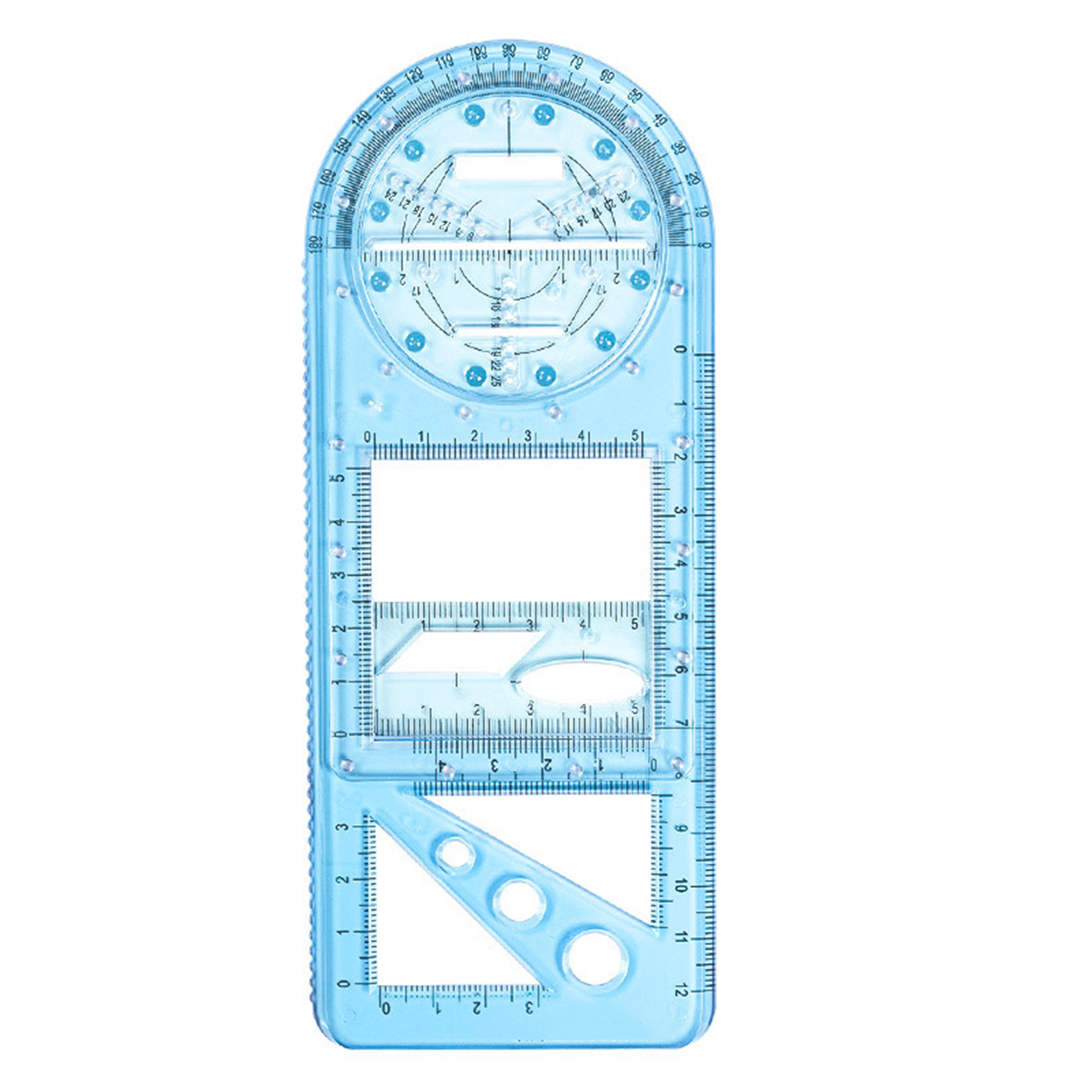 Multifunctional Geometric Ruler Geometric Drawing Template Measuring Tool For School Office Supplies Drawing Measuring Ruler: B