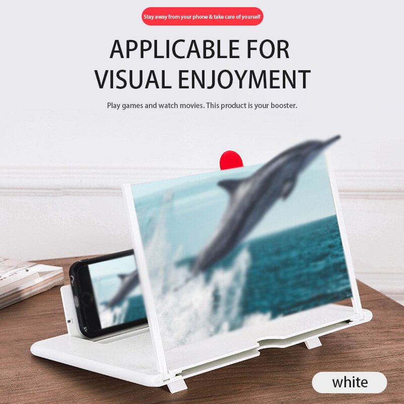 Amplificateur d'écran de téléphone portable haute définition de 12 pouces avec téléphone pliant grossissant pour jeu de film amplificateur de téléphone