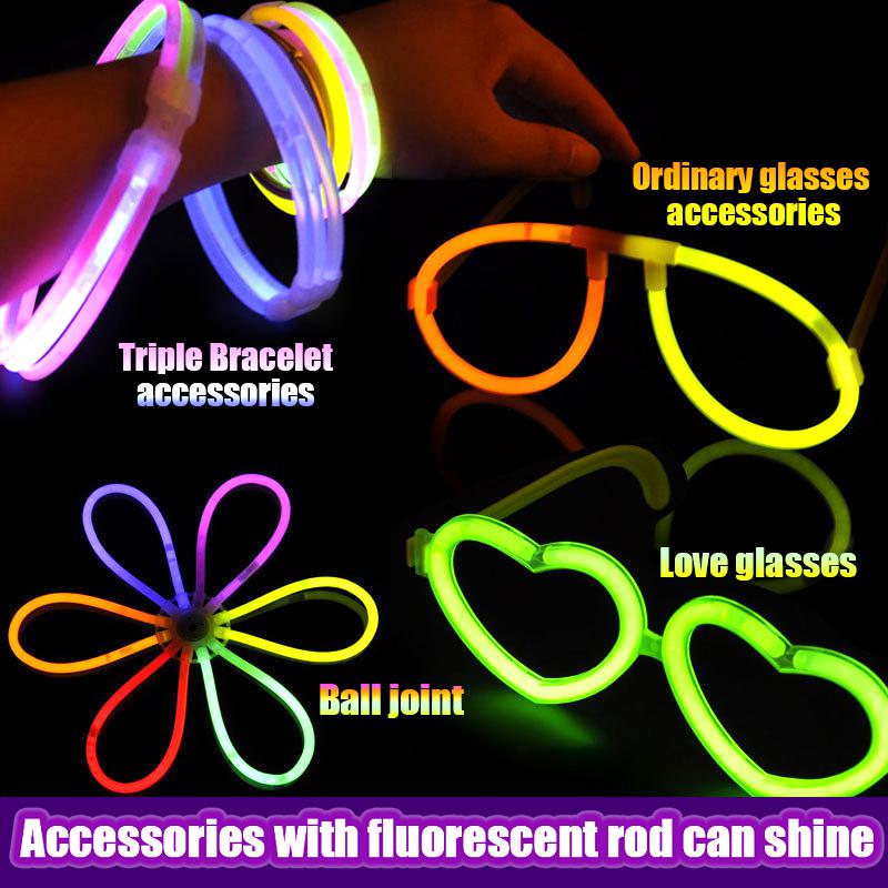 Fluorescent Rod Human Shape Fluorescent Dance Luminous Bracelet Children Fluorescent Toys Stage Performance Props Colorful Glow