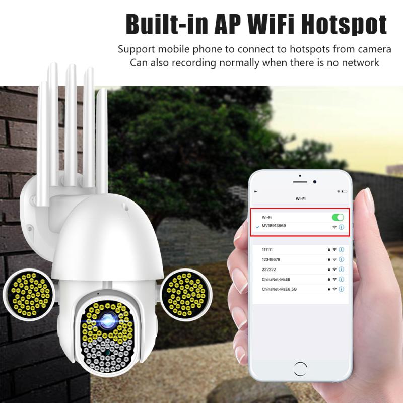 Waterpoof PTZ IR Speed Camera Waterproof 5X Digital Zoom 1080P WiFi Security CCTV Camera Audio With Mic