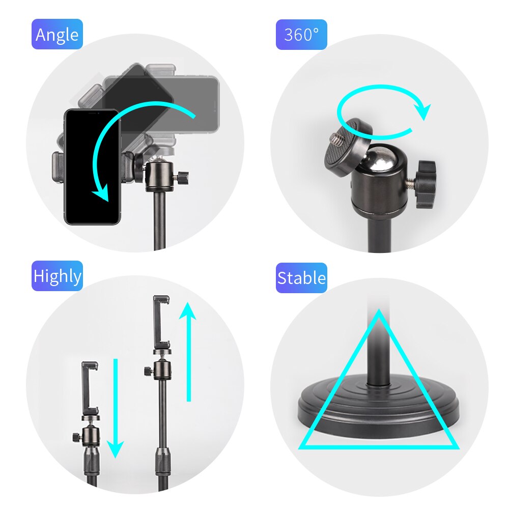 TKL Desktop Stand Adjustable Tablet Live Cell Phone Holder microphone holder