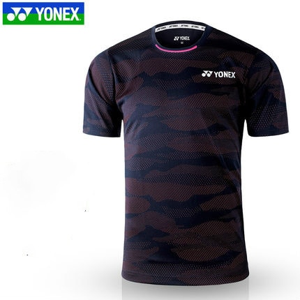 Yonex mænd badminton t-shirts åndbar komfort hurtig tørr fitness kortærmet sports t-shirt