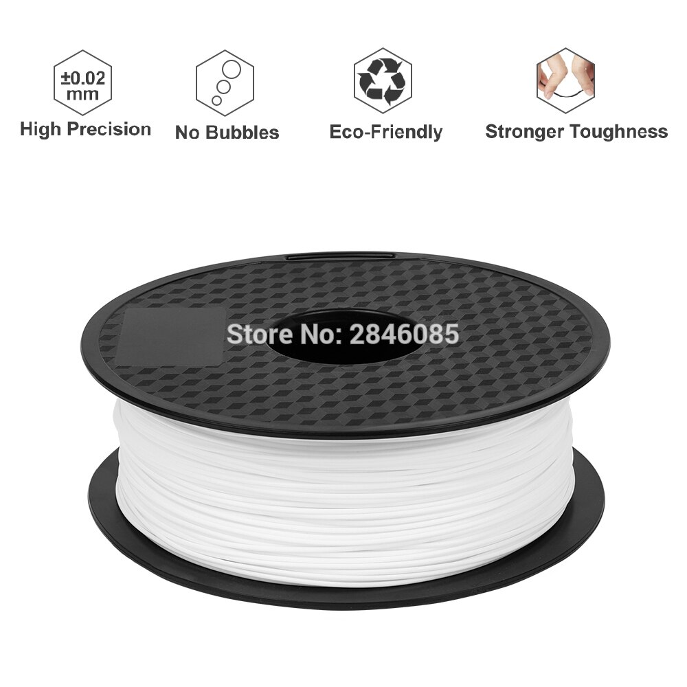 Ender Brand PLA Filament Samples 2Pcs 1KG/roll 1.75mm Black+White Two Color for CREALITY 3D Printer /Reprap/Makerbot
