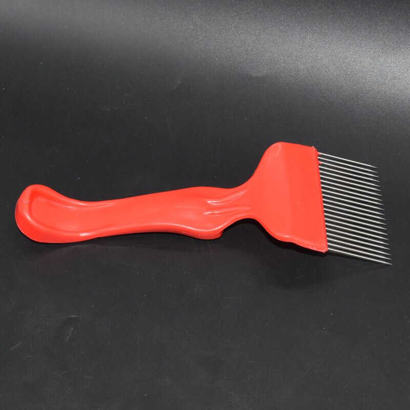 1 pcs 21-Pin Roestvrijstalen Naald-cut Honing Mes Schrapen Wax Schrapen Cover Met Wax Cover Kam honing Honingraat Hark Bee Tool