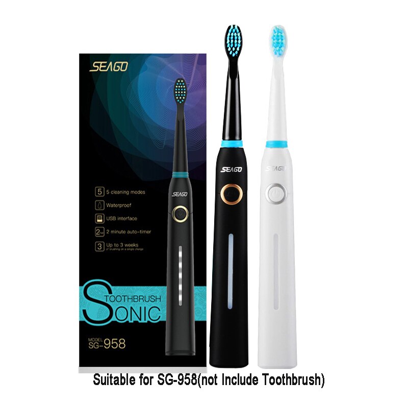 Seago elektrisk tandbørste usb-kabel hurtig opladning til model sg -507 515 548 575 958( inkluderer ikke tandbørste)