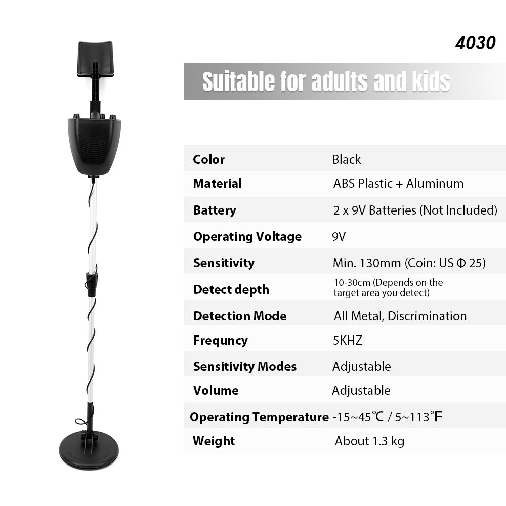 4080/4030 Metal Detector Underground Gold Finder High Sensitivity Treasure Hunter