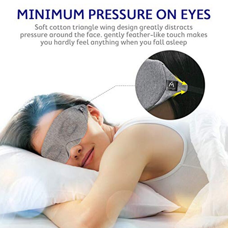 Mascarilla antifaz transpirable para dormir para hombre y mujer, tapabocas para dormir rápido, suave, portátil, para viajes