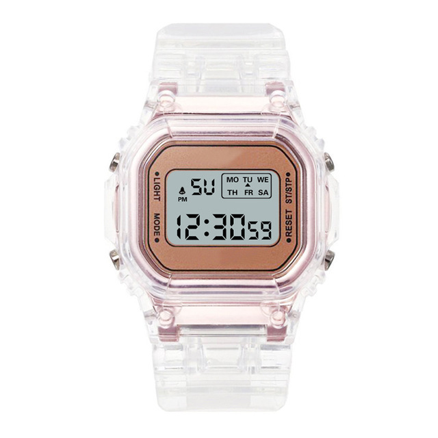 Relojes de para mujer, reloj deportivo Digital transparente informal en blanco y negro, reloj de para amantes, reloj de pulsera para niños, reloj para parejas: Grey