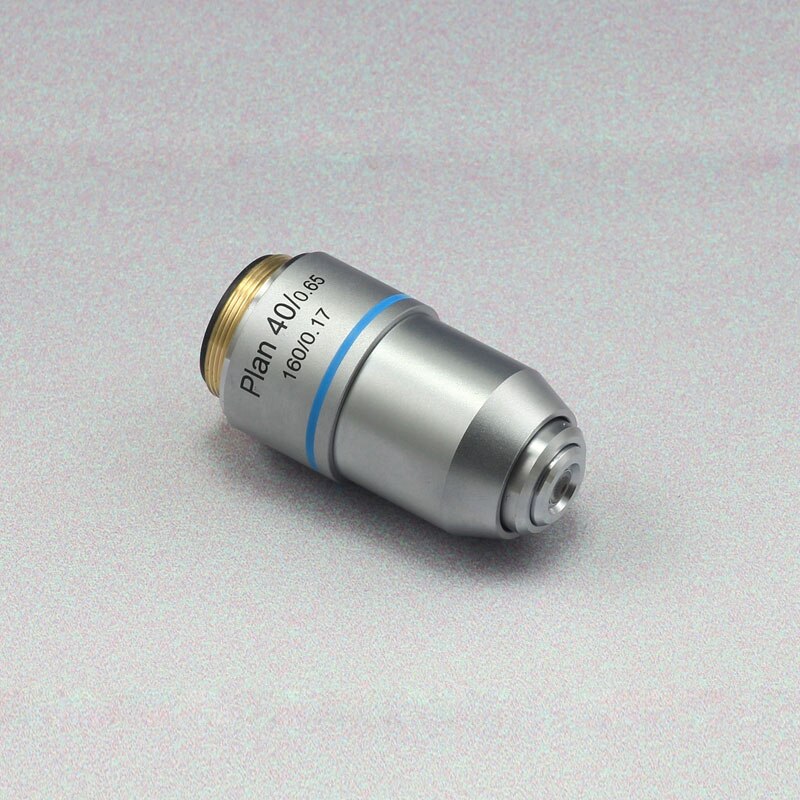 Biological Microscope Plan Objective Lens 4X 10X 20X 40X 60X 100X RMS Thread 160/0.17 195mm: 40X