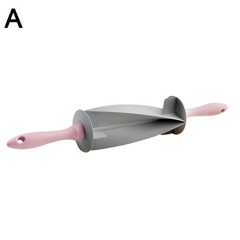 Adjustable Blade Roller Pin Croissant Cutter Multi-function Bread Slicer Set Stainless Steel Croissant Bread Dough Cutter 1PC: A