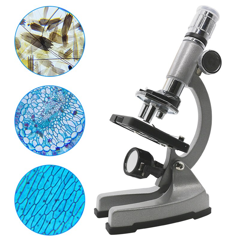1200x belyst mikroskop zoom monokulært biologisk mikroskop pædagogisk legetøjsmikroskop metallegeme