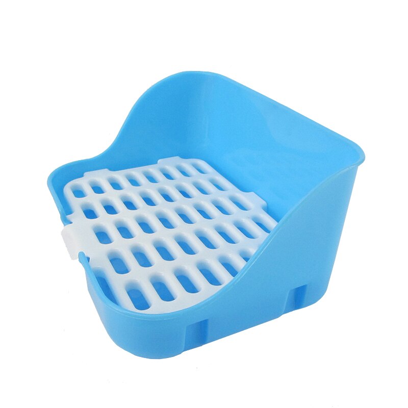Hase Wurf Kasten Reiniger Ecke Toilette Hamster Haustier Katze Hase Platz Toilette Urinal Töpfchen Hase Kacke Topf drinnen Ausbildung Tablett: Blau