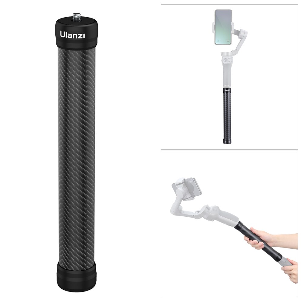 Ulanzi – tige d'extension en Fiber de Cabron universelle de 12cm avec vis 1/4 universelle pour appareil photo, stabilisateur de cardan, support de pince de téléphone