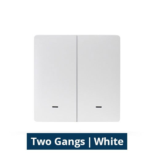 Zemismart Tuya Zigbee Wireless Switch Battery Wall Remote with Push Button Smart Life 1 2 3 Gangs: 2 Gang
