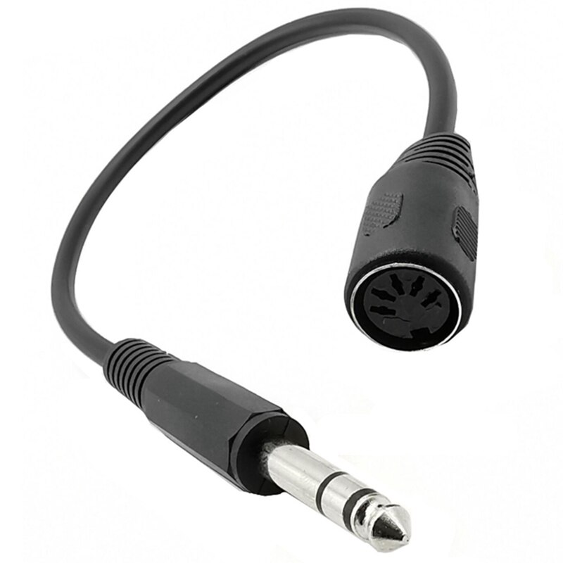 Câble MIDI Din femelle à 5 broches, câble d&#39;extension Audio stéréo TRS mono-prix 6.35mm (1/4 pouce) mâle