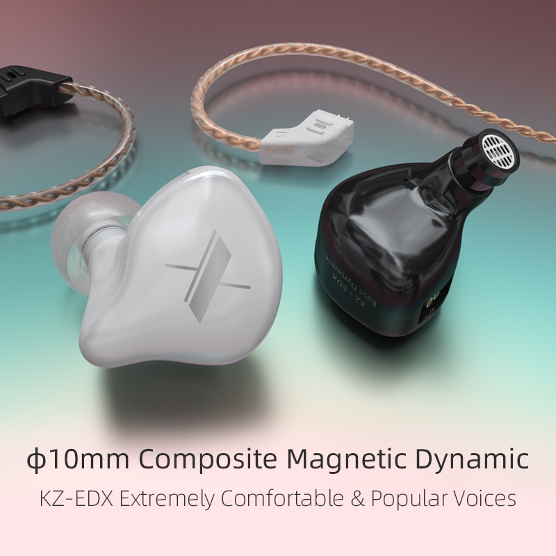 Auriculares dinámicos KZ EDX 1DD con Monitor de alta fidelidad para DJ, auriculares deportivos con cancelación de ruido, auriculares KZ ZST X ZSN PRO EDR1 ZAX ED9 ED12 ATE ZS3 ES3 ZS4 ZS3E