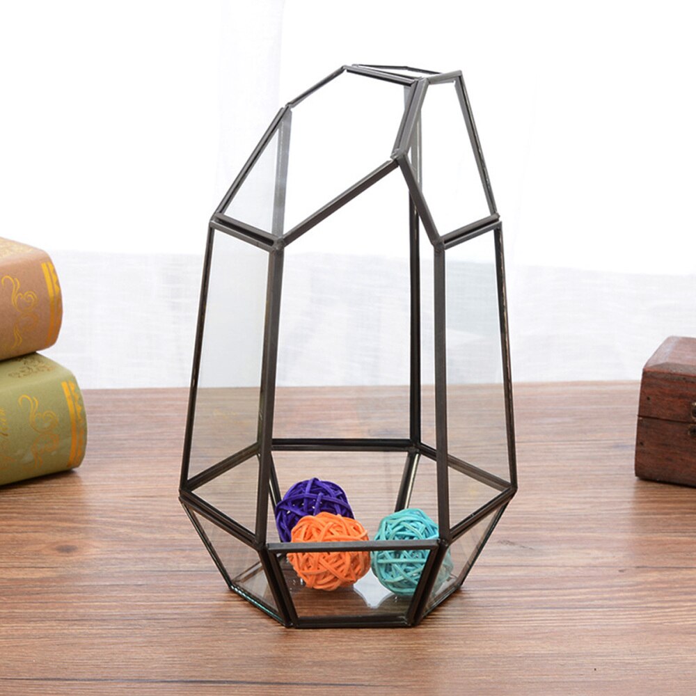 1PC Clear Glass Geometric Terrarium Tabletop Succulent Plant Box Planter Landscape DIY Home Decoration