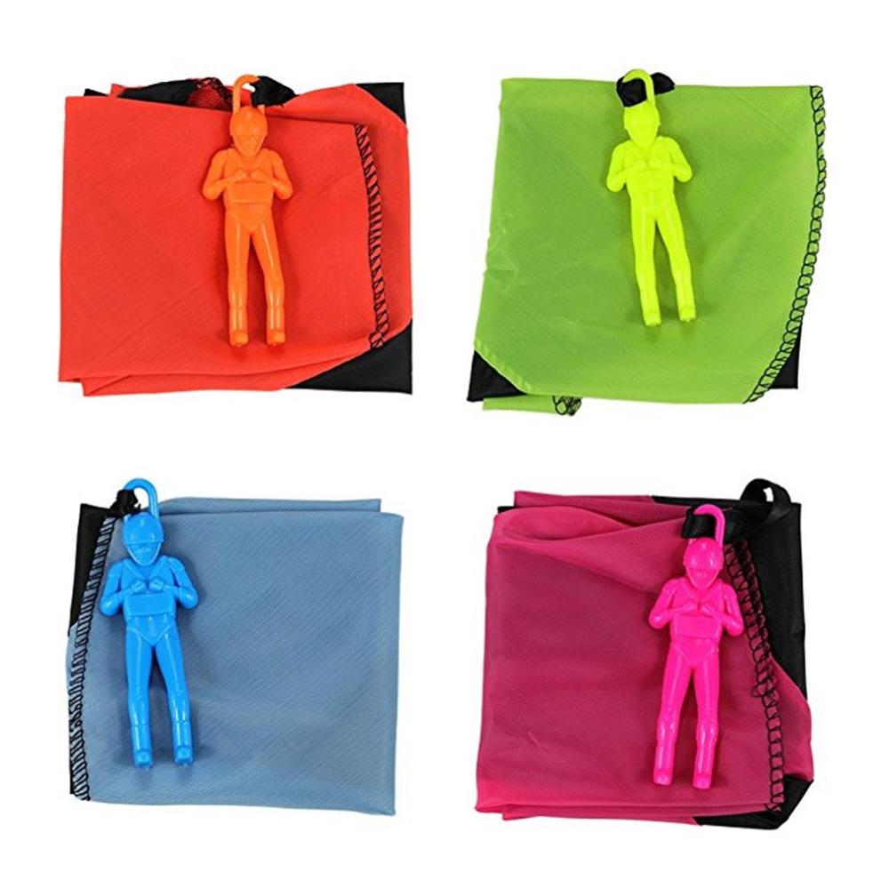 1 pçs mão jogando mini soldado pára-quedas engraçado brinquedo criança jogo ao ar livre brinquedos educativos voar parachute esporte para crianças brinquedo