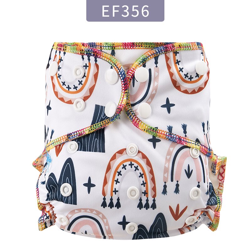 Elinfant Super Soft Baby Hybird A12 Cloth Diaper Waterproof Washable Adjustable Double Strength Suction Fit All 3kg~15kg Baby: EF356-cloth diaper