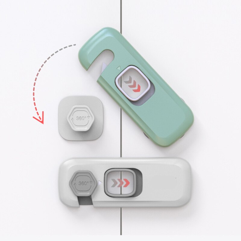 Smgslib Kinderslot Kast Lade Deur Sloten Bescherming Baby Anti-Snuifje Hand Plastic Grijs Koelkast Veiligheid Gesp
