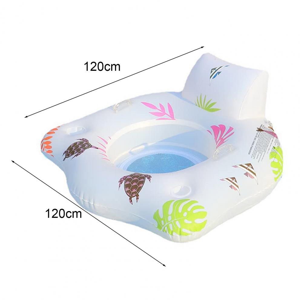 Waterluchtmatras Zwemstoel Luxe zwembadluchtmatras met hoofd U-vormige zwembadstoel Kleurveranderend licht voor ontspanning