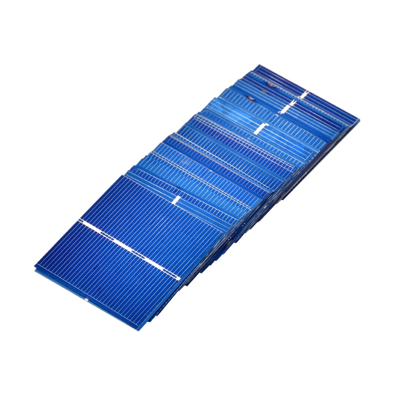 Sunyima 50 stk solpanel painel solar til gør-det-selv-solceller polykrystallinsk fotovoltaisk panel gør-det-selv solcellebatterioplader