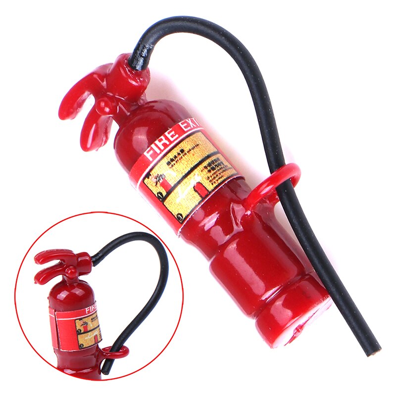 1:6 1:12 Schaal mini brandblusser Poppenhuis Miniatuur Speelgoed Pop Voedsel Keuken woonkamer Accessoires