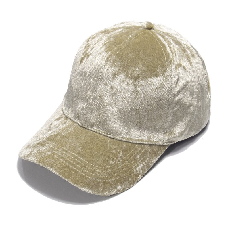 Casquette de Baseball en velours doré pour hommes et femmes, casquette coupe-vent de couleur unie: YELLOW