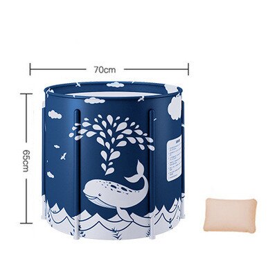 Support en tissu baignoire pliante adulte baignoire épaissie domestique baignoire Portable 70x65cm: green