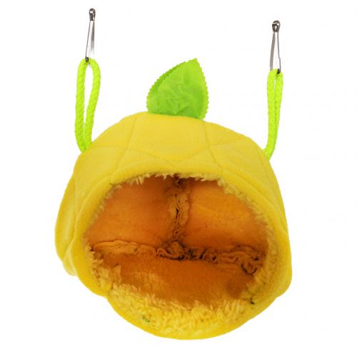 Small Pet Nest Cartoon Fruit Shape Guinea Pig Hedgehog Warm House Hanging Bed: Yellow