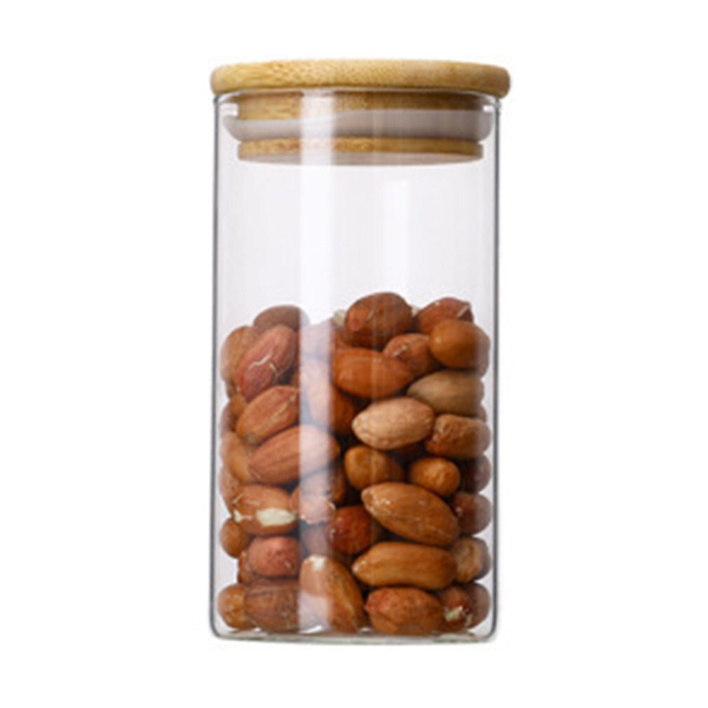 Frascos de vidro transparente selo frascos de grãos garrafas de armazenamento frasco de especiarias cozinha latas de armazenamento organização café conter tanque: 350ml