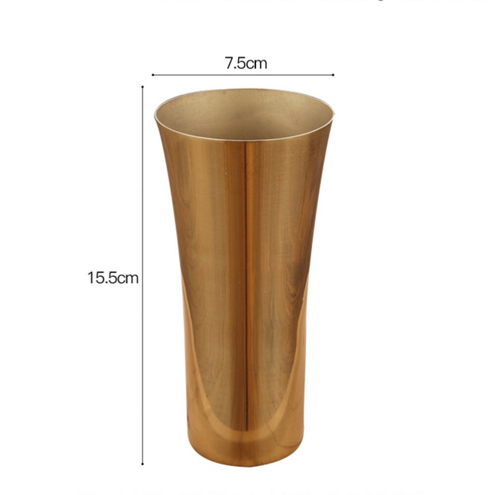 304 Stainless Steel Vase Coated Flower Holder with Mirror Polished Surface and Wire Drawing Inside(Silver)