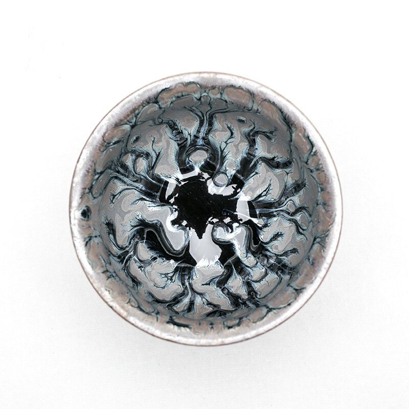 JZ009 Cups Tree Pattern Tenmoku Glaze for Japanese Matcha Tea Porcelain Wine Tea Cup/JIANZHAN