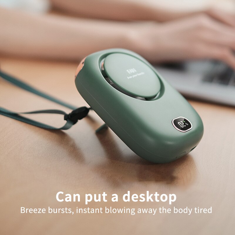Doki zabawka przenośny kieszonkowy wentylator z wiszącą liną Handheld 3 regulowane USB wentylator ładowalny cichy letni odkryty biuro 2021