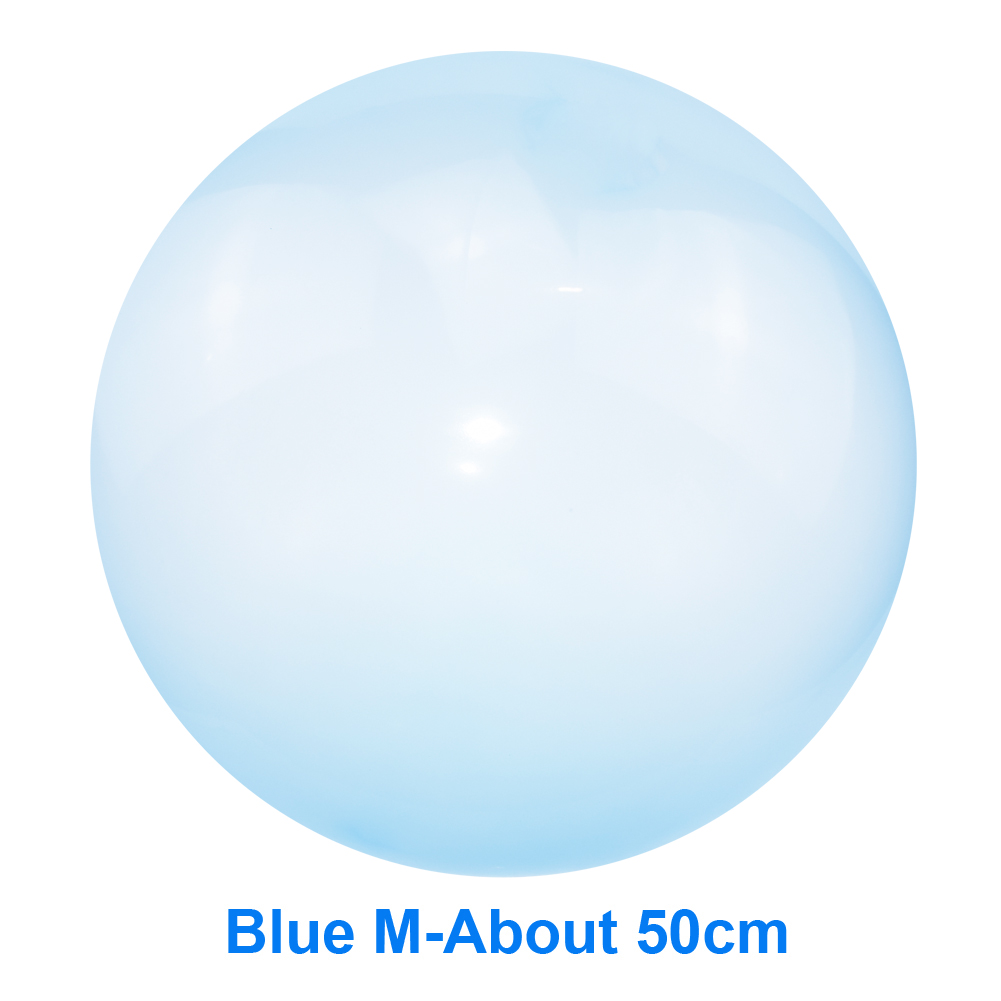 Children Outdoor Soft Air Water Filled Bubble Ball Blow Up Balloon Toy Fun Party Game Kids Amazing Bubble balls Inflatable Toys: M Blue