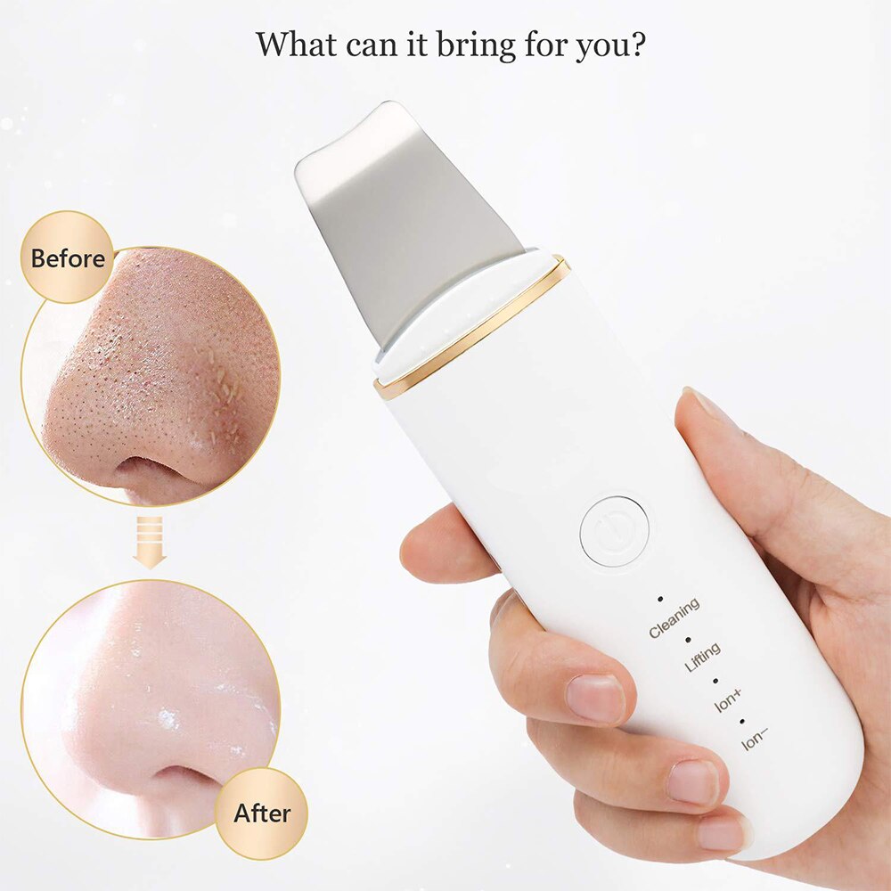 Piel ultrasónica del depurador de limpieza profunda depurador cara vibrante limpieza Facial instrumento para belleza para piel dispositivo con