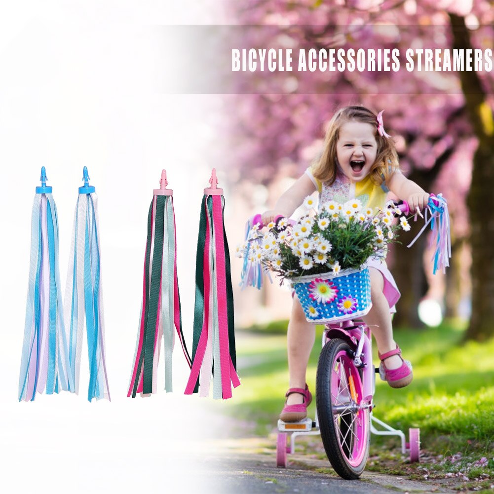 2pcs Kids Bike Streamers Bike Handlebar Toy Decoration Bicycle Streamers Bicycle Handlebar Ribbon Kids Scooter Tassels