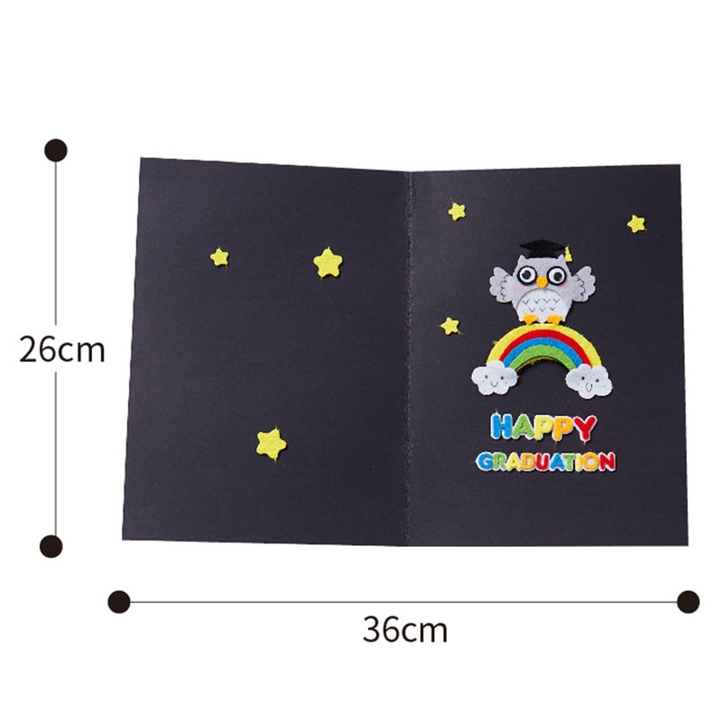 Handmade Graduation Dress Card DIY Craft Material Kindergarten Educational Tool Wedding Birthday Graduation Cards Invitations