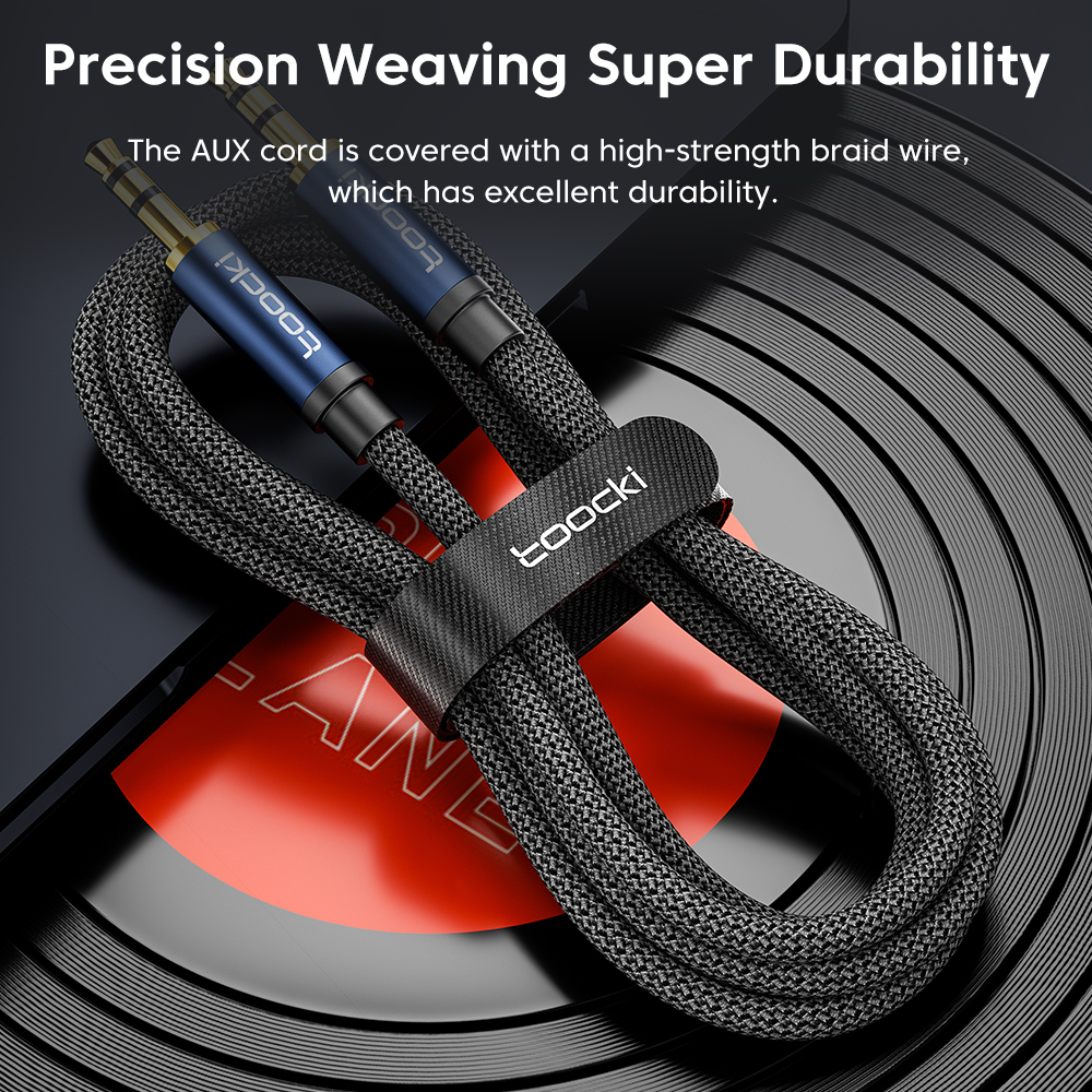 Toocki Aux Kabel Luidsprekerkabel 3.5mm Jack Audio Kabel Voor Computer Hoofdtelefoon Adapter Xiaomi Laptop HIFI Geluid Quility Kabel