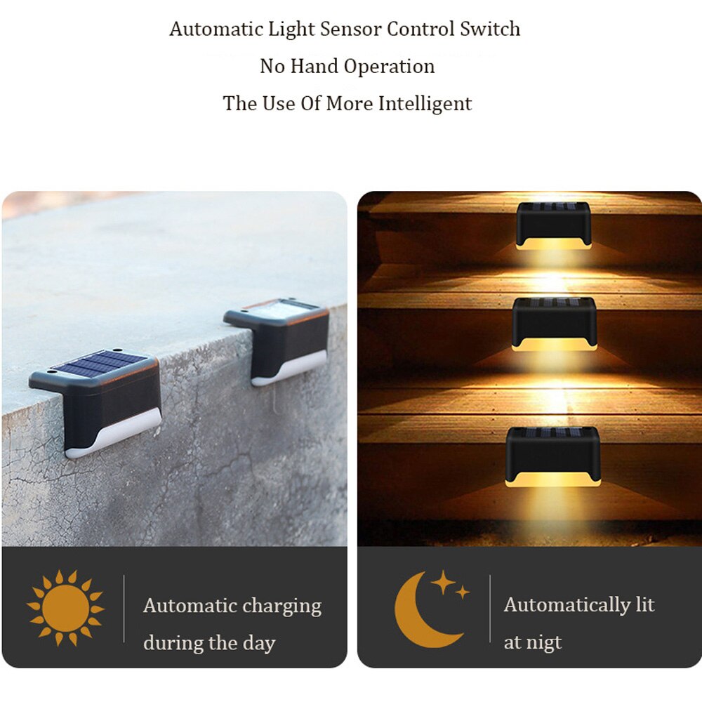Luz LED para vallas 16 Uds., luz Solar para escaleras y caminos, lámpara impermeable para caminos de pared, iluminación para jardín, paisaje y patio
