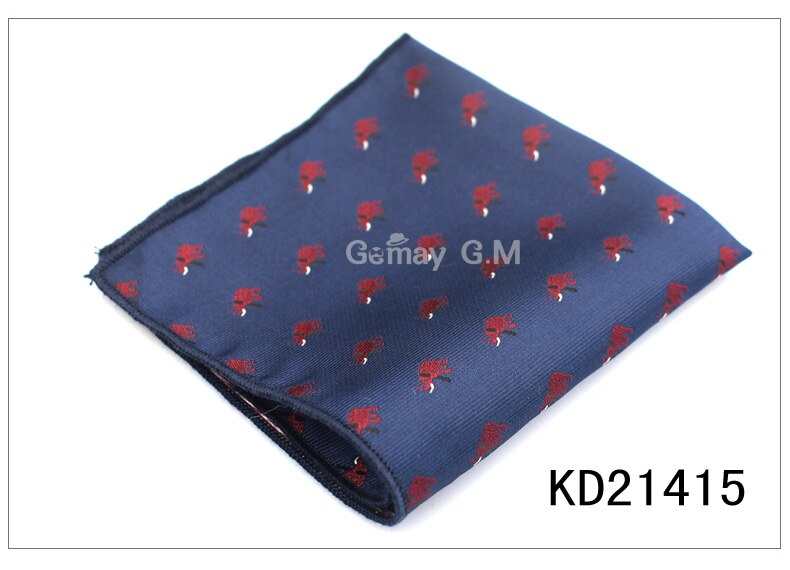 Merk heren zakdoek zakdoek dieren pochet zakelijke pakken borst handdoek zakdoek heren polyester garen pak zakdoeken: Kd21415